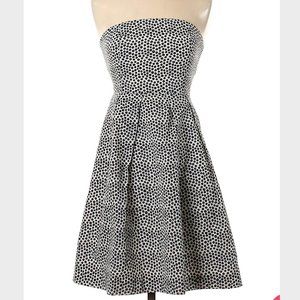 J. Crew Seersucker Dot Strapless Dress